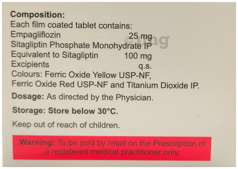 Buy Empalo S 25/100 Tablet Online: View Uses, Side Effects, Price ...