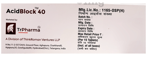 Acidblock 40 Tablet image