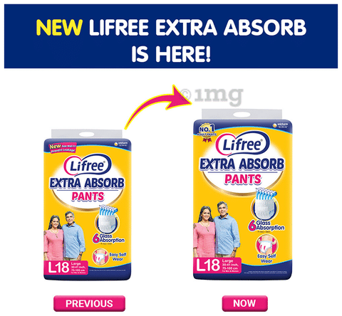 Lifree Extra Absorb Adult Diaper Pants Unisex Large size 10 Pieces Waist  size 75105 cm  3041 Inches New version  Amazonin Health   Personal Care