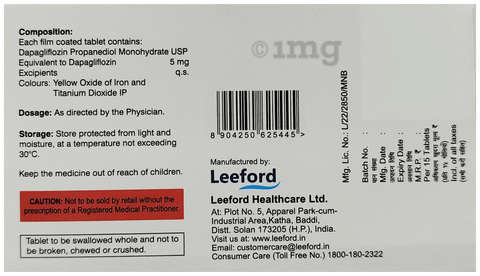 Dapzigard 5mg Tablet image Dapzigard 5mg Tablet image