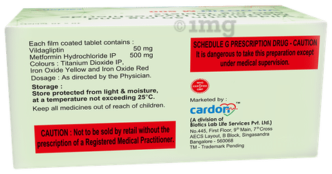 Vildotin M 500mg/50mg Tablet