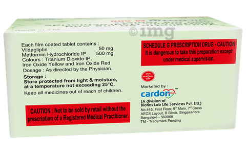 Vildotin M 500mg/50mg Tablet image Vildotin M 500mg/50mg Tablet image