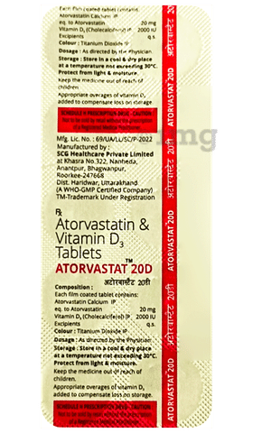 Atorvastat 20D Tablet image