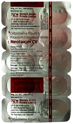 Neotaxim CV Tablet image Neotaxim CV Tablet image