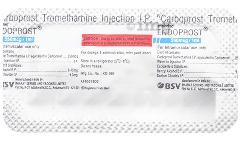Endoprost 250 Injection image
