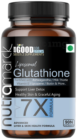 NutraMarck Liposomal Glutathione 7X Capsules | Advanced Formula for Skin  Brightening & Liver Detox: Buy bottle of 90.0 capsules at 𝗯𝗲𝘀𝘁  𝗽𝗿𝗶𝗰𝗲 in India