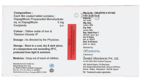 Evidapa 5 Tablet image Evidapa 5 Tablet image