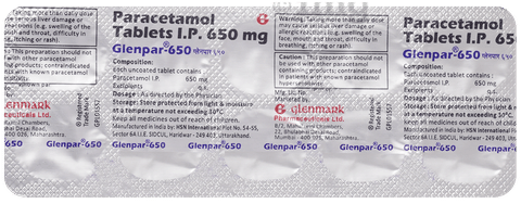 Glenpar 650mg Tablet image
