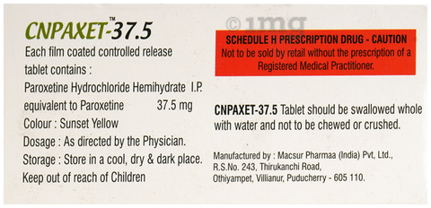 Cnpaxet 37.5 Tablet image Cnpaxet 37.5 Tablet image