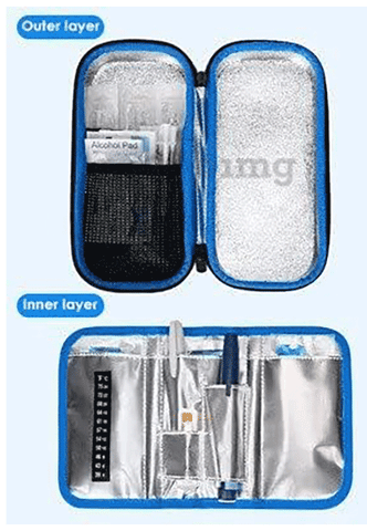 CareVego Insulin Pen Travel Safe Cooler Ice Bag Hard Eva Case with