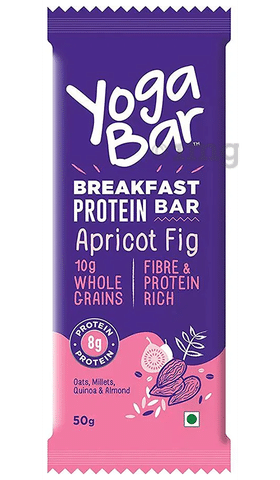 Yoga Bar Breakfast Protein Bar for Nutrition, Flavour Apricot Fig: Buy  packet of 1.0 Bar at best price in India