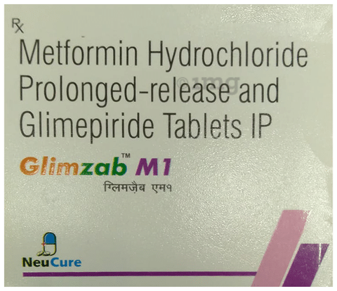 Glimzab M 1mg/500mg Tablet PR