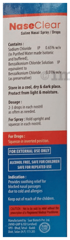 Naseclear Saline Nasal Spray / Drops