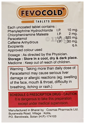 Fevocold Tablet image