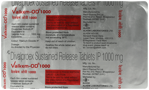 Valkem OD 1000mg Tablet image