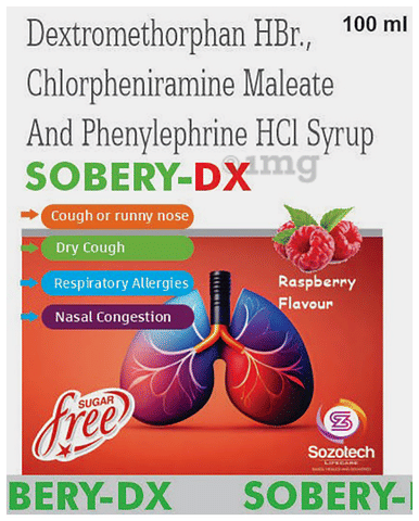 Sobery-DX Syrup Raspberry Sugar Free image Sobery-DX Syrup Raspberry Sugar Free image