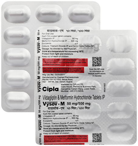 Vysov-M 500mg/50mg Tablet image Vysov-M 500mg/50mg Tablet image