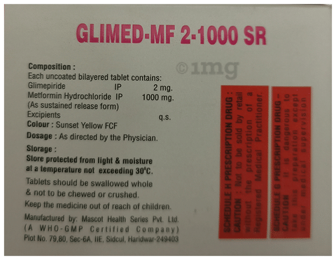 Glimed-MF 2/1000 SR Tablet image