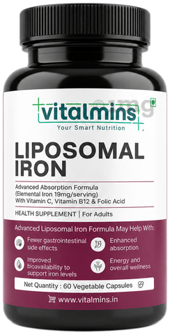 Vitalmins Liposomal Iron Vegetable Capsule 1