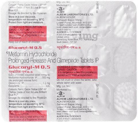 Glucoryl-M 0.5 mg Tablet image