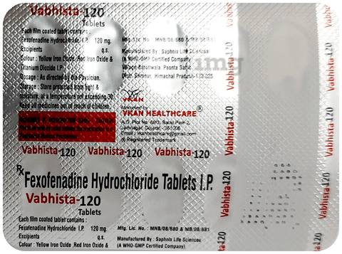वाभिस्ता 120 टैबलेट image