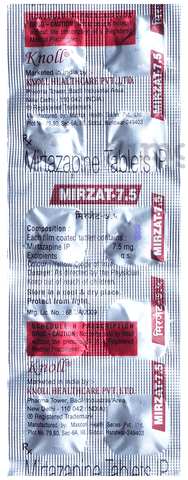 Mirzat 7.5mg Tablet image Mirzat 7.5mg Tablet image