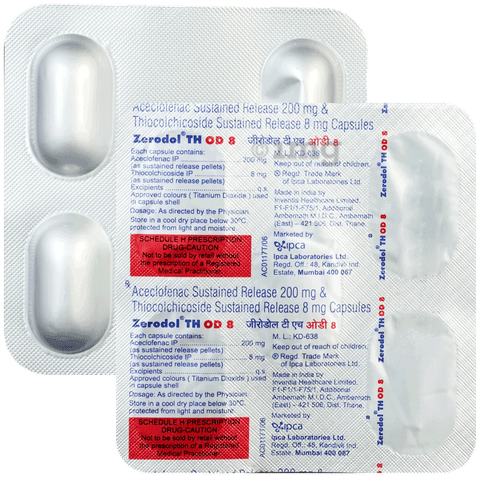 Zerodol TH OD 200mg/8mg Capsule SR image Zerodol TH OD 200mg/8mg Capsule SR image