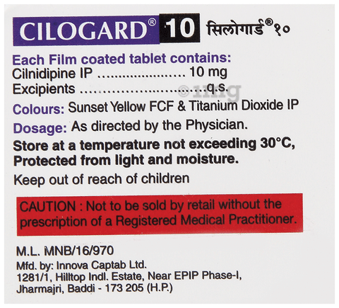 Cilogard 10 Tablet image