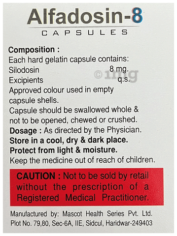Alfadosin 8 Capsule