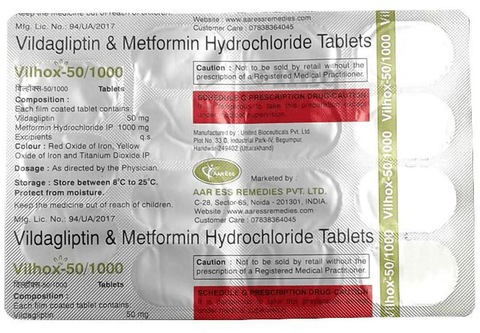 Vilhox 50/1000 Tablet image Vilhox 50/1000 Tablet image