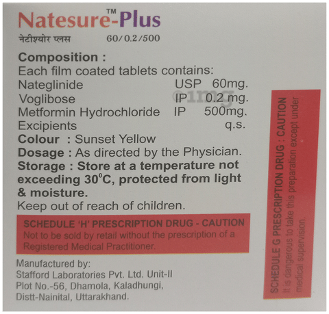 Natesure-Plus 60/500/0.2 Tablet SR image