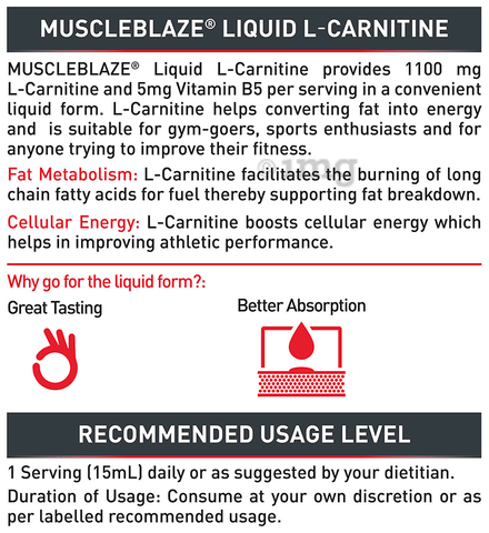 muscleblaze l carnitine dosage Liquid L-Carnitine 1100mg MB L Carnitine-Your perfect Fat