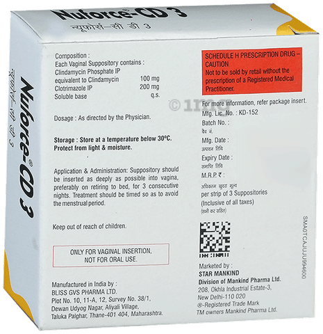 Nuforce-CD 3 Vaginal Suppository image
