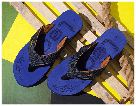 Leaf Footwear Leaf Flat Feet Weight Distribution Slippers Blue 9