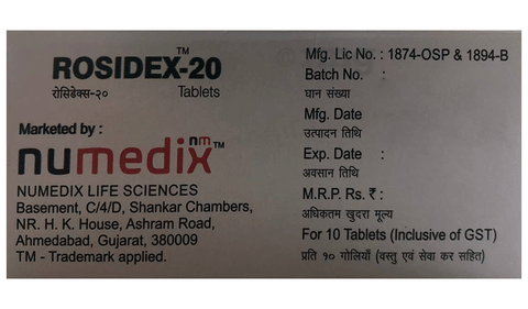 Rosidex 20 Tablet image
