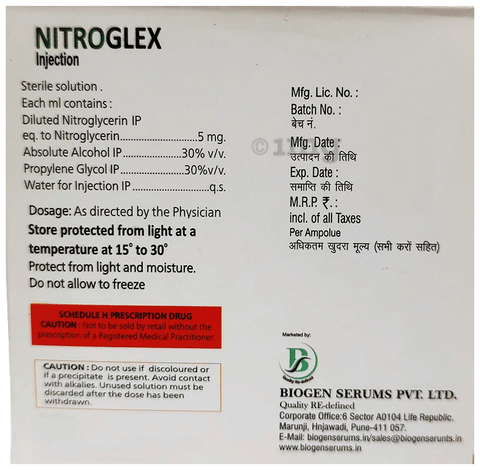 Nitroglex Injection image