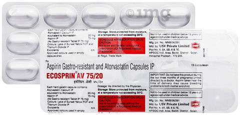 Ecosprin AV 75/20 Capsule image Ecosprin AV 75/20 Capsule image