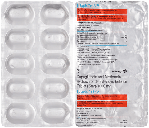 Daplo MF 5mg/1000mg Tablet image