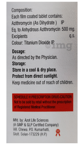 Zithko 500 Tablet image Zithko 500 Tablet image