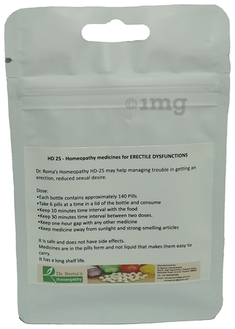 Dr. Romas Homeopathy HD 25 Erectile Dysfunctions 2 Bottles of 2