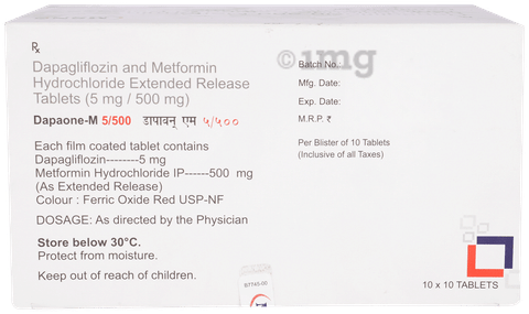 Dapaone-M 5mg/500mg Tablet image Dapaone-M 5mg/500mg Tablet image