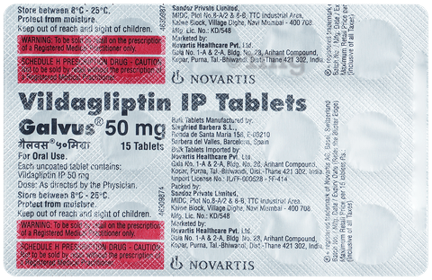 Galvus 50mg Tablet image Galvus 50mg Tablet image