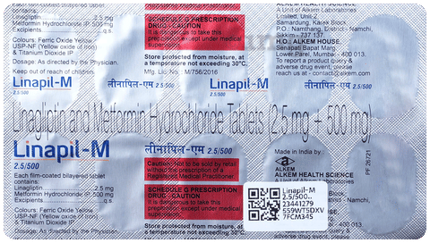 Linapil-M 2.5/500 Tablet image