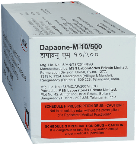 Dapaone-M 10/500 Tablet ER