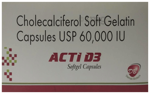 Acti D3 Softgel Capsule image