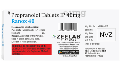 Ranox 40mg Tablet image
