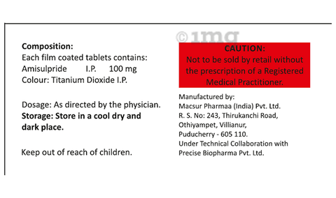 Synapride 100mg Tablet image