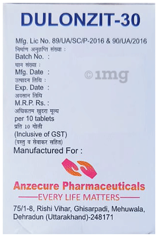 Dulonzit 30 Tablet 3 Dulonzit 30 Tablet 3