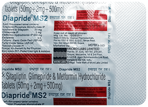 Diapride MS 2 Tablet image Diapride MS 2 Tablet image