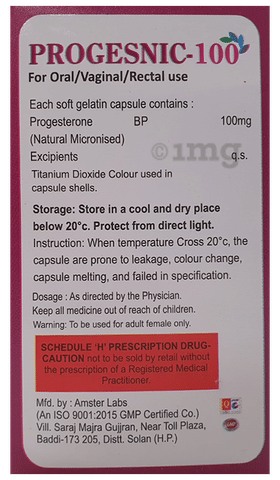 Progesnic 100 Softgel Capsule image Progesnic 100 Softgel Capsule image
